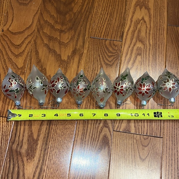 Hand decorated glass ornaments set of 8 commodore - Picture 5 of 12